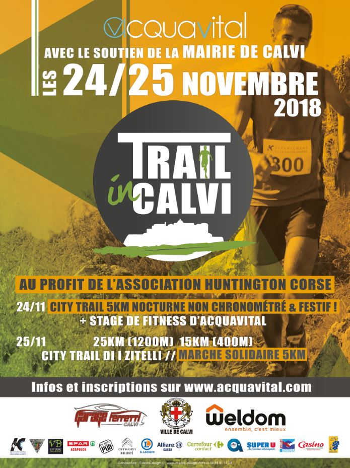 2018-11-24 et 25 Trail in Calvi au profit de l'Association Huntington Corse